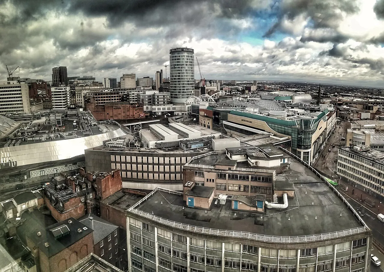 Skyline del centro di Birmingham